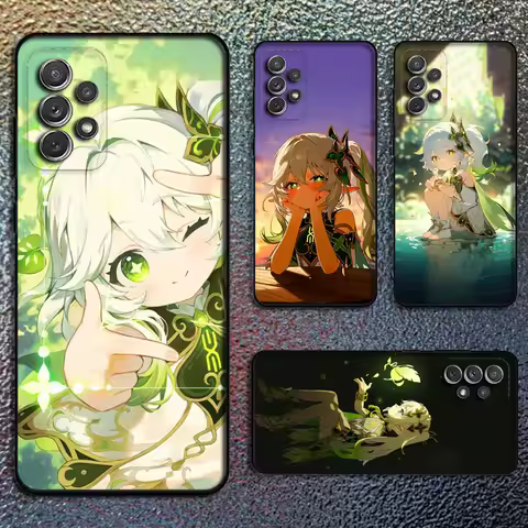 G-Genshin Impact Nahida Phone Case For Samsung S25,S24,S21,S22,S23,S30,Ultra,S20,Plus,Fe,Lite,Note,10,9,5G Black Cover