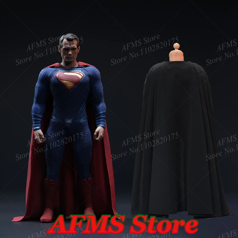 1/12 Men Soldier Superhero Superman Cloak Clark Kent Cape With Iron Wire Fit 6Inch Mezco Manipple Studio Welike Action Figure