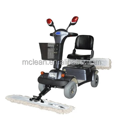 

CT4900 Electric Mop Sweeper Car Ride On Cleaning Machine Propelled Four Wheels Dust Cart