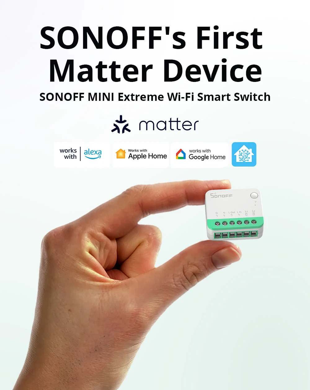 Sonoff Minir4m Matter Wifi Smart Switch Mini Extreme Smart Home Automation DIY Switch Module Via eWelink APP Homekit Control