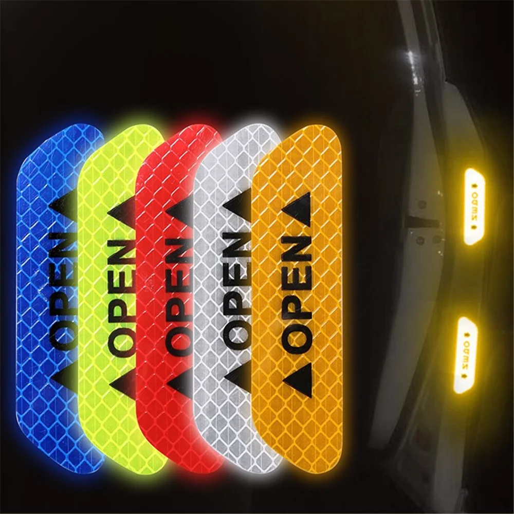 

4PCS car Safety Reflective Strips for ford focus 2 3 Hyundai solaris i35 i25 Mazda 2 3 6 CX-5 Car Accessories