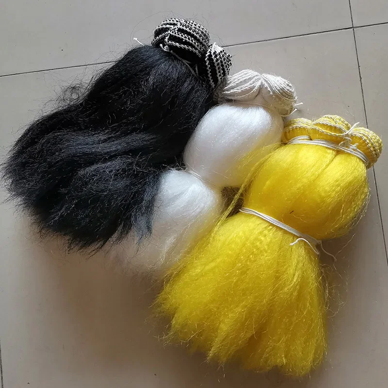 2026 Kung Fu Wushu Martial Arts Equipment Tai Chi Spear Tassel 10pcs Black Yellow White Red Nylon Fiber