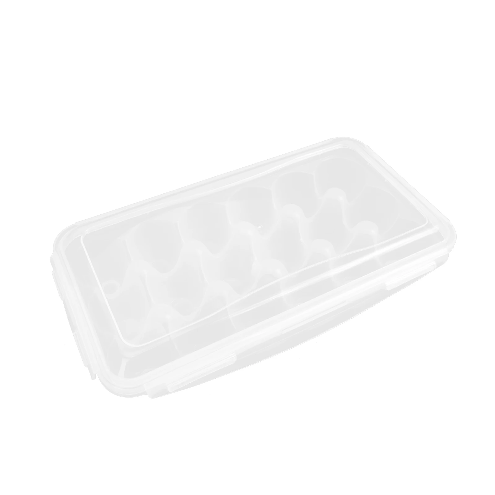 

Egg Storage Box Portable Clear White Plastic Case for Refrigerator Large Capacity Durable Reusable Easy Clean Transparent Design