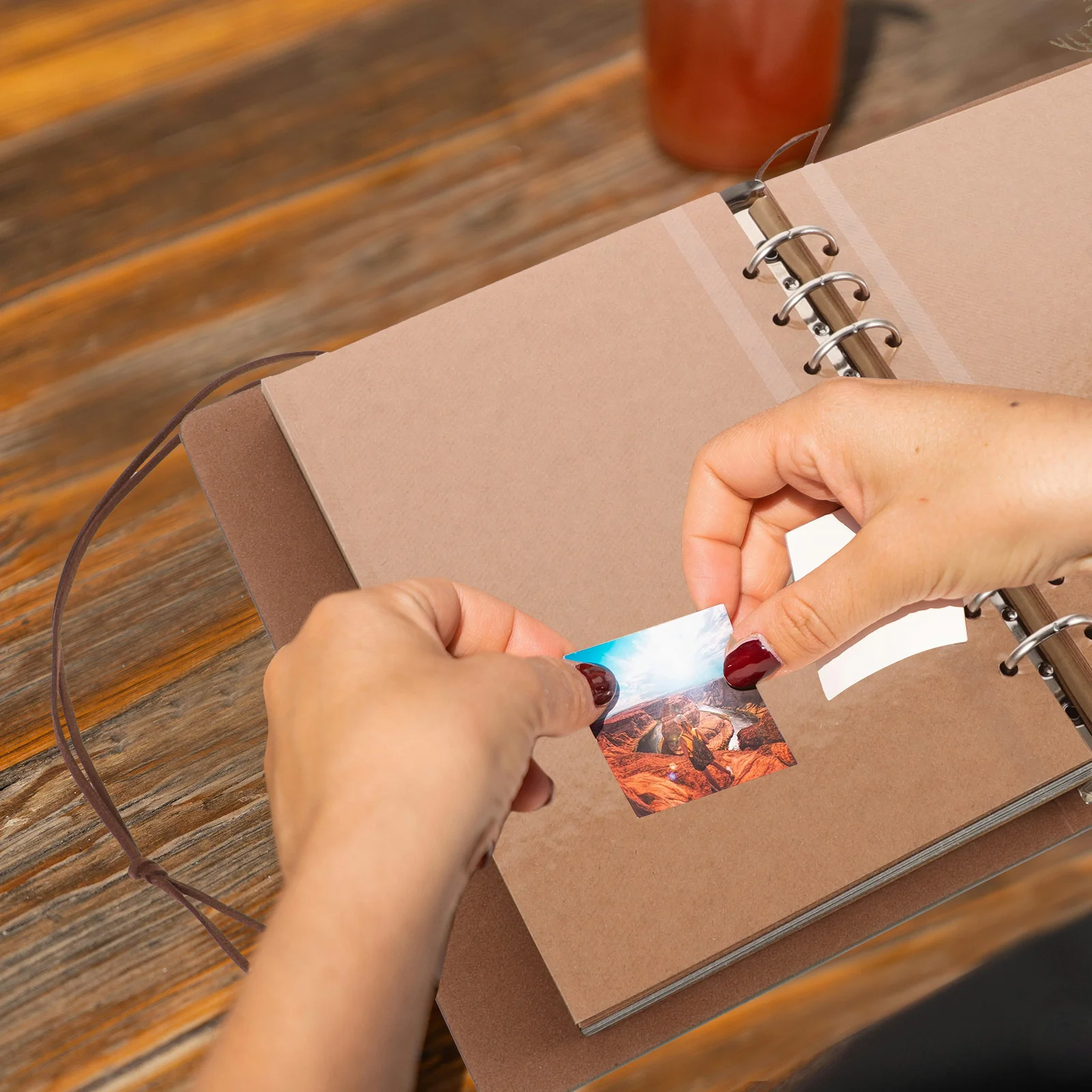 

Vintage PU Photo Album DIY Scrapbook Handicraft Travel Wedding Birthday Memory Book Family Photo