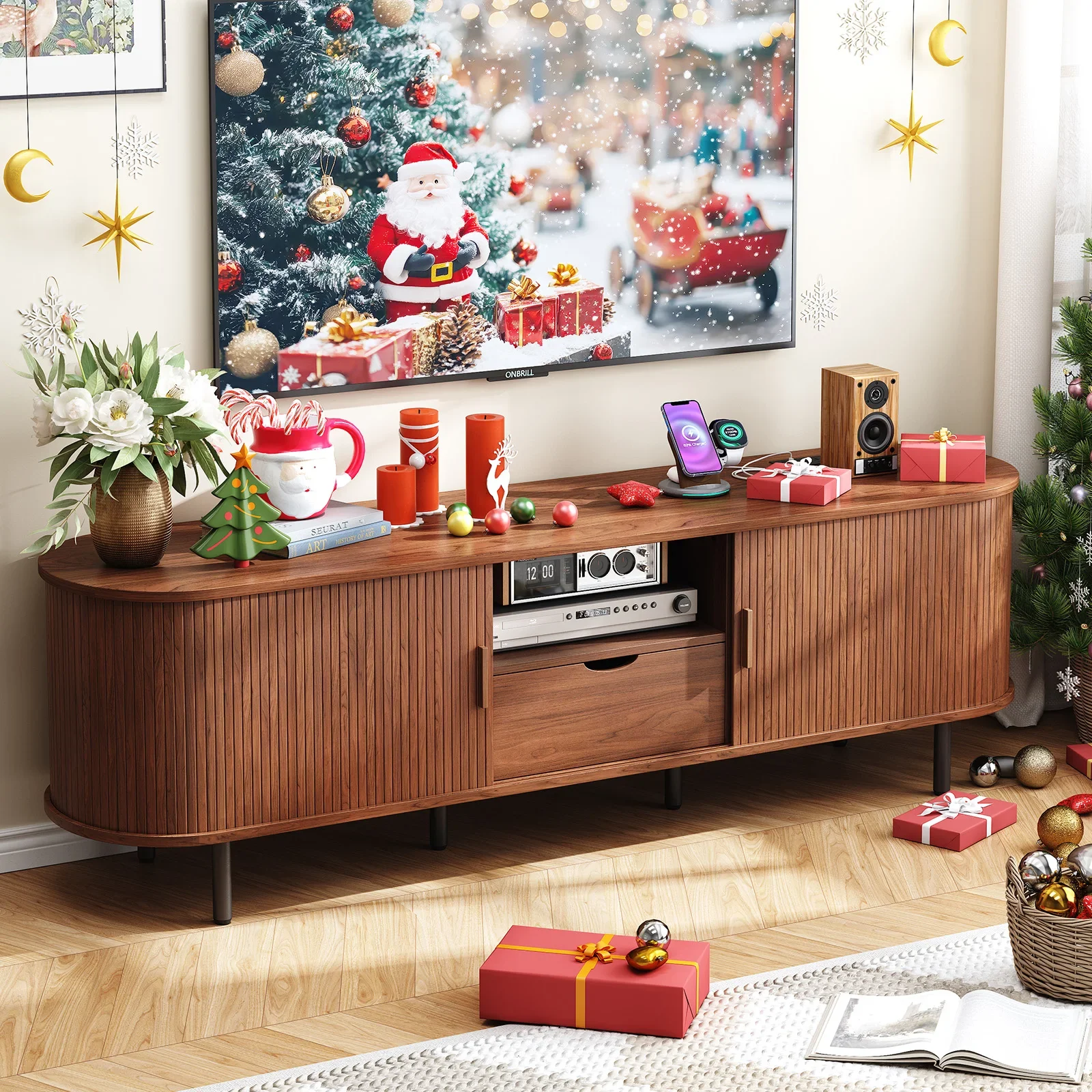 69" Tv Stand W/ Pow… - image