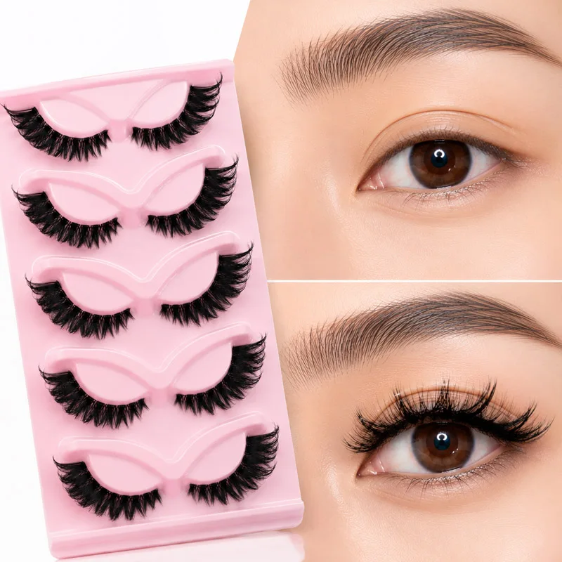 JUJUDREAM False Eyelashes Natural Wispy Fluffy Long Fake Lashes Eye Makeup