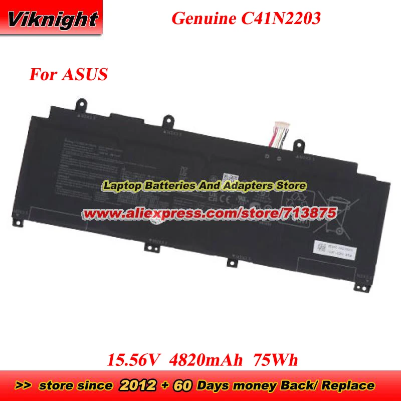 

Оригинальный аккумулятор C41N2203 0B200-04290000 для ASUS ROG Flow X13 GV302NA GV302NF GV302NI GV302NJ GV302XA GV302XI GV302XU GV302XV