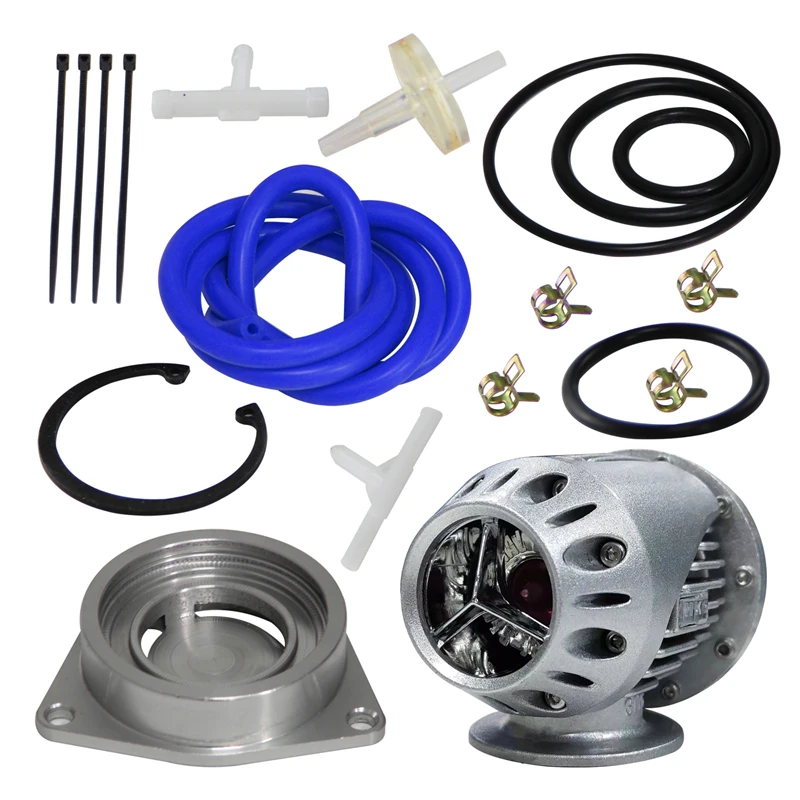 Flange Adapter + SSQV IV Blow Off Valve Fits for Hyundai Genesis Coupe 2.0T 10-14 Sonata 2.0T/1.6T 11-17 Veloster 1.6T 13-17