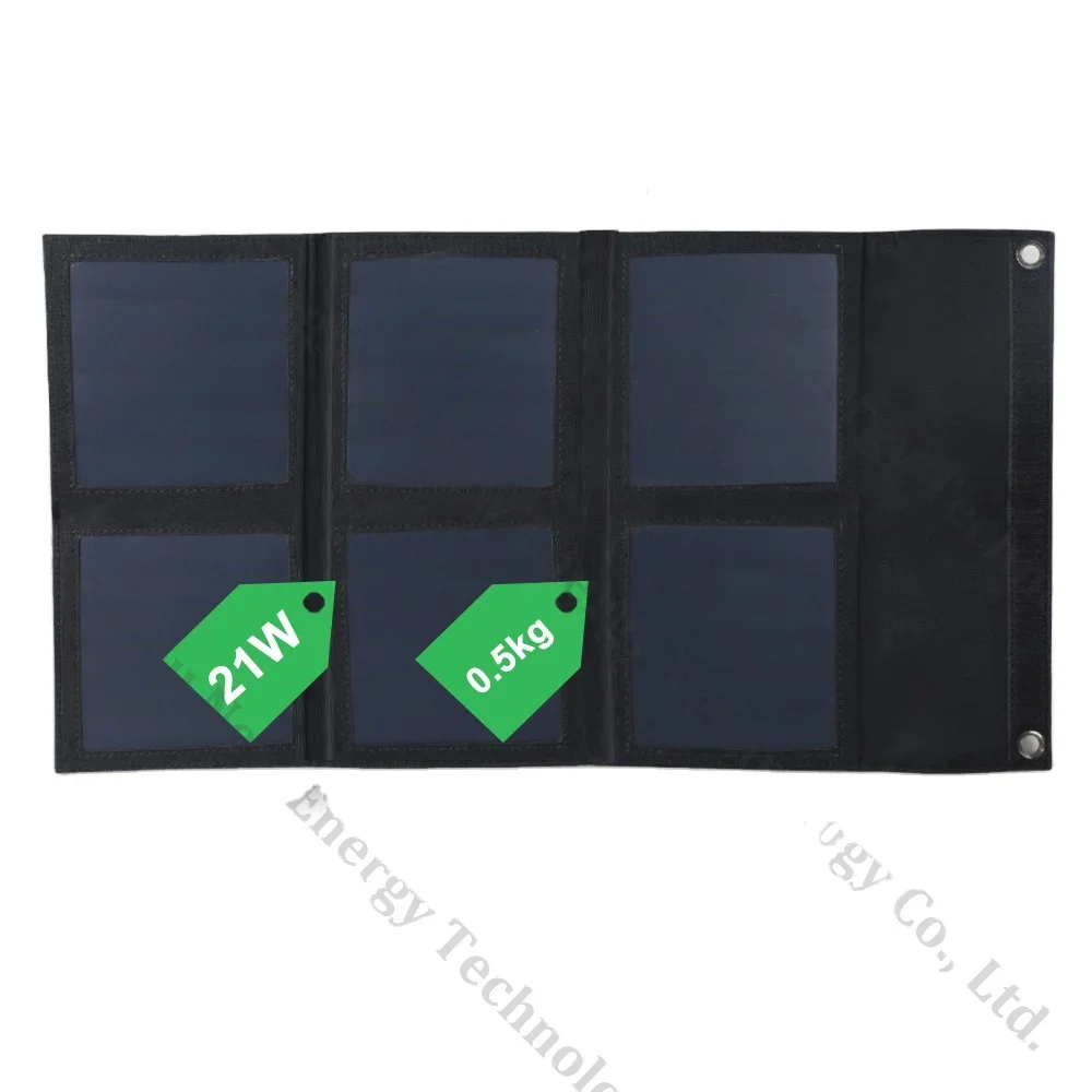 conversion Long Service Life Sunpower 21W 30W 6 Folds mini Portable Solar Panel Foldable for Outdoor Camping phone camera