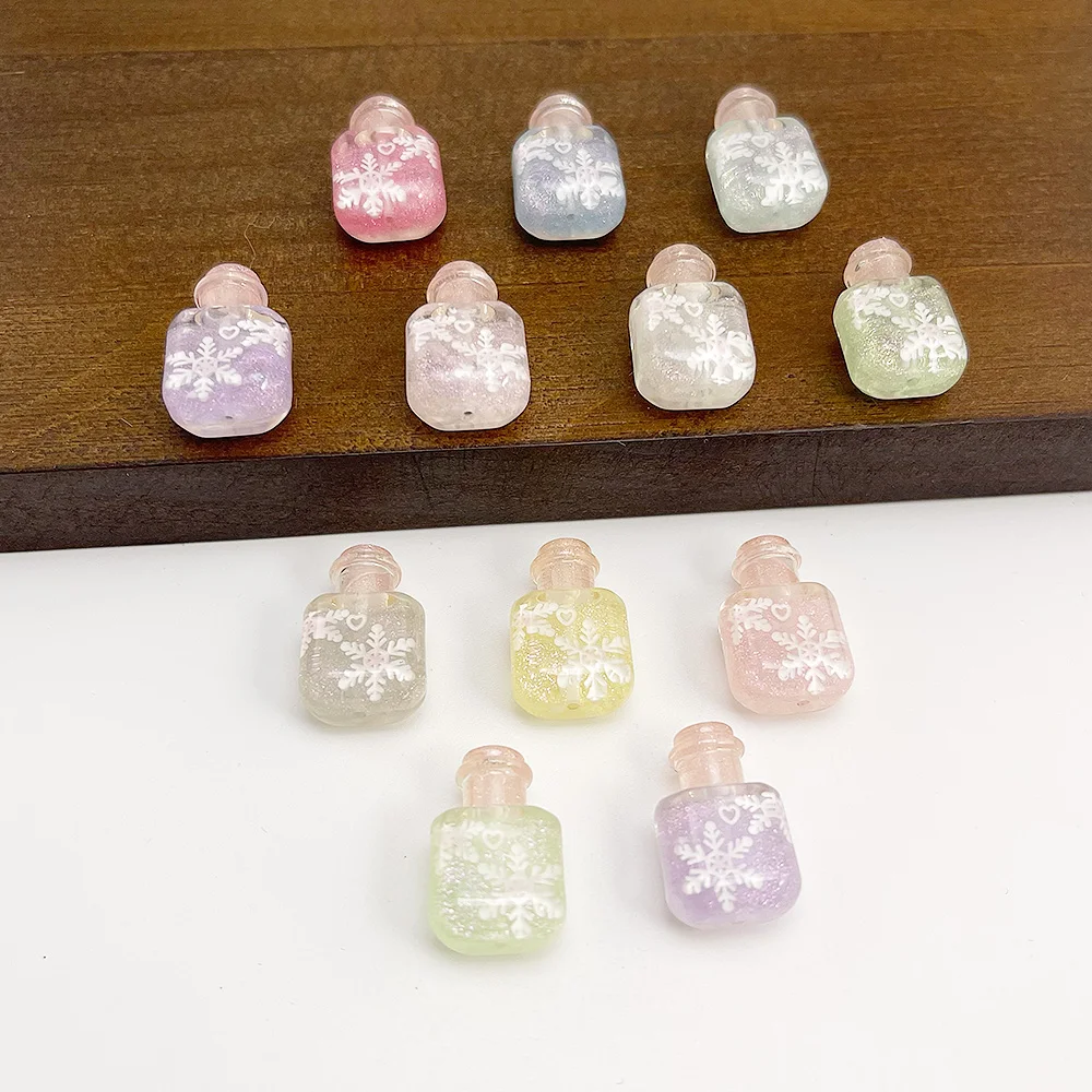 تصميم ودي 20 قطعة 12*19 مللي متر خرز ذاتي الصنع/صناعة يدوية/تأثير أورورا/خرزة راتينج ذاتية الصنع/شكل زجاجة عطر/إكسسوارات مجوهرات # 19613 #2