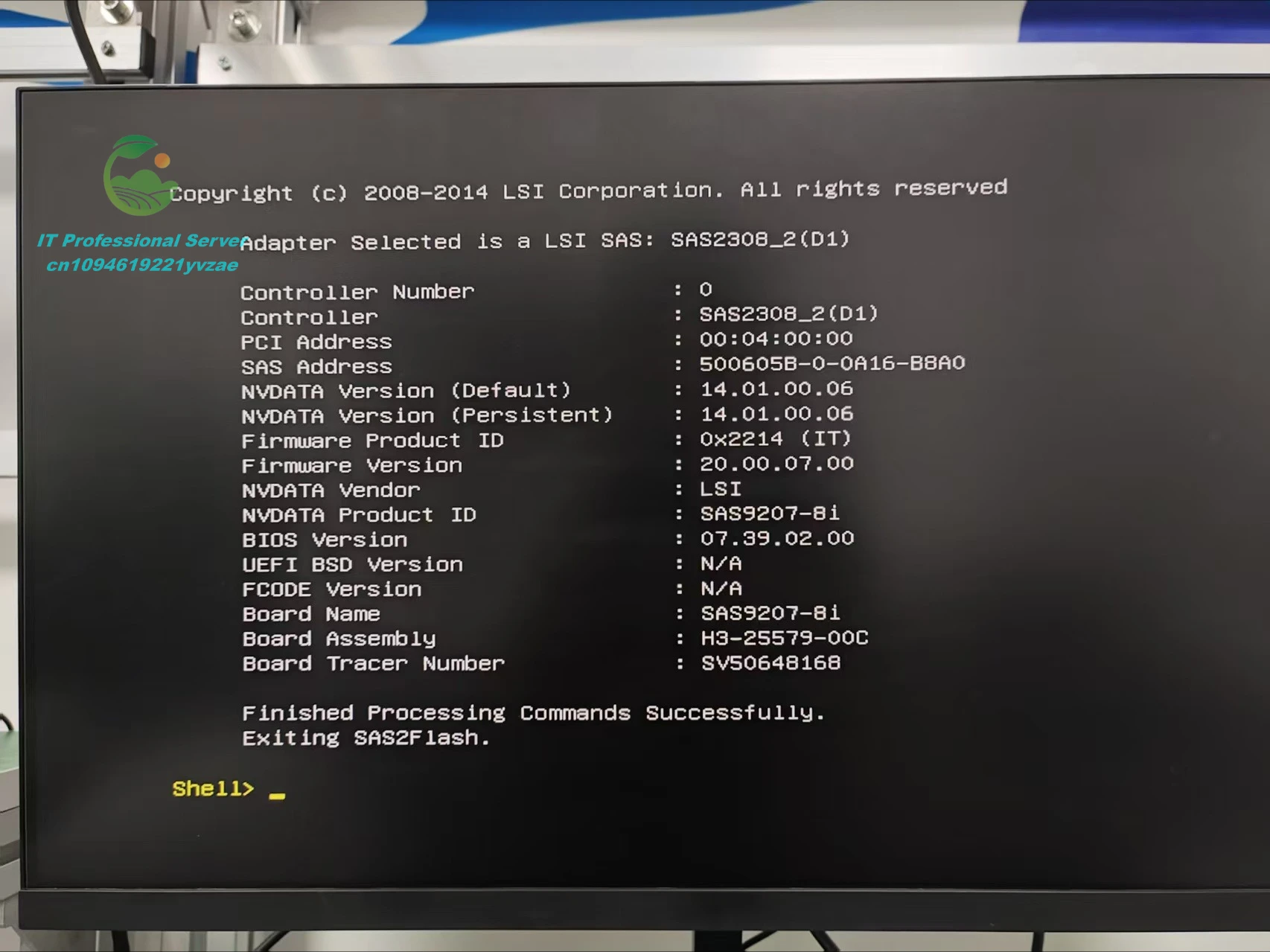 LSI 9207-8i 6Gbps SAS SATA HBA PCIe X8 3.0 RAID Adapter IT Mode for Server & NAS – 027NFF 03GY7Y+1m SFF8087 * 2