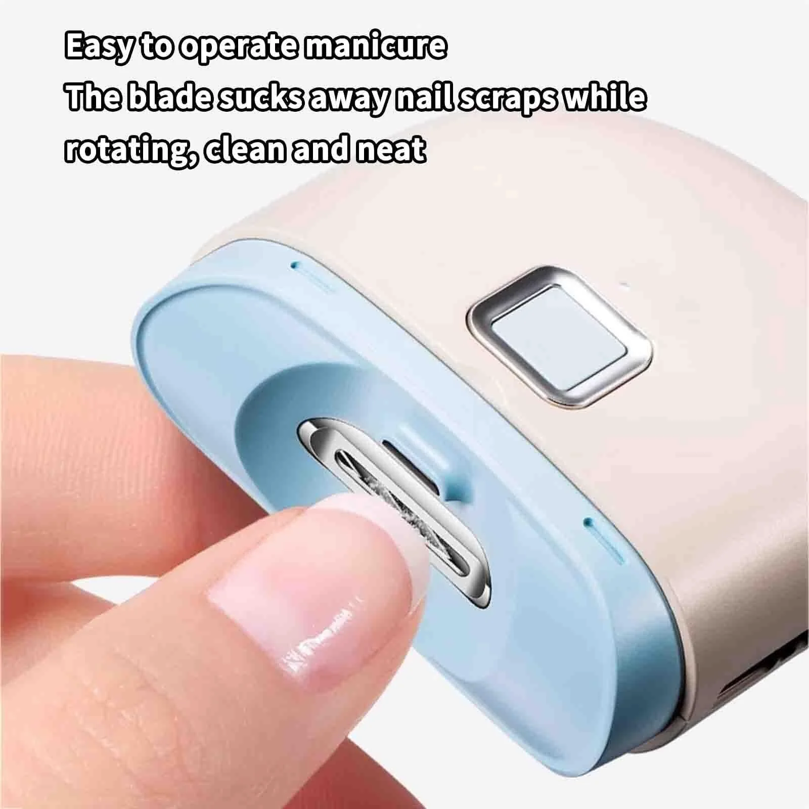 Automatic Nail Clipper Electric Nail Trimmer with Debris Storage Box Anti-Splash Portable Manicure Tool for Kids and Elderly