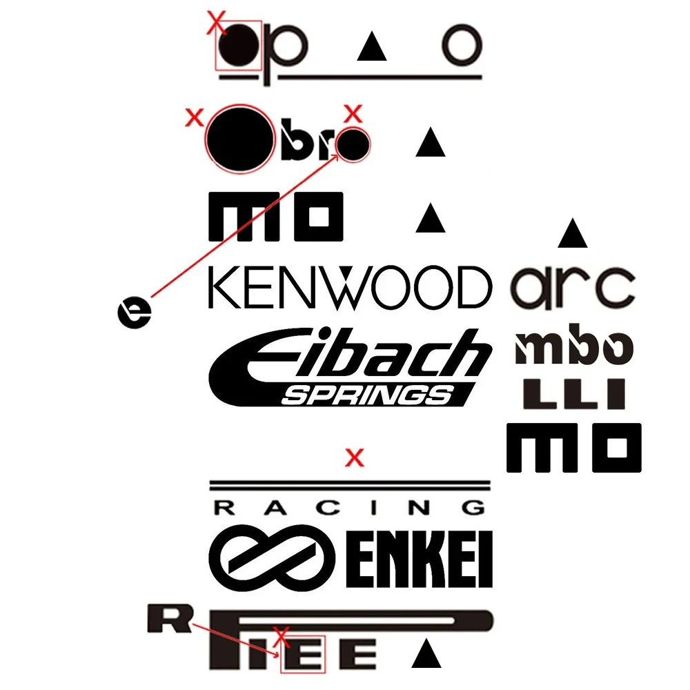 

8Pcs Car Body Decor Stickers Set Reflective and Waterproof Car Vinyl Decals for Racing Styles