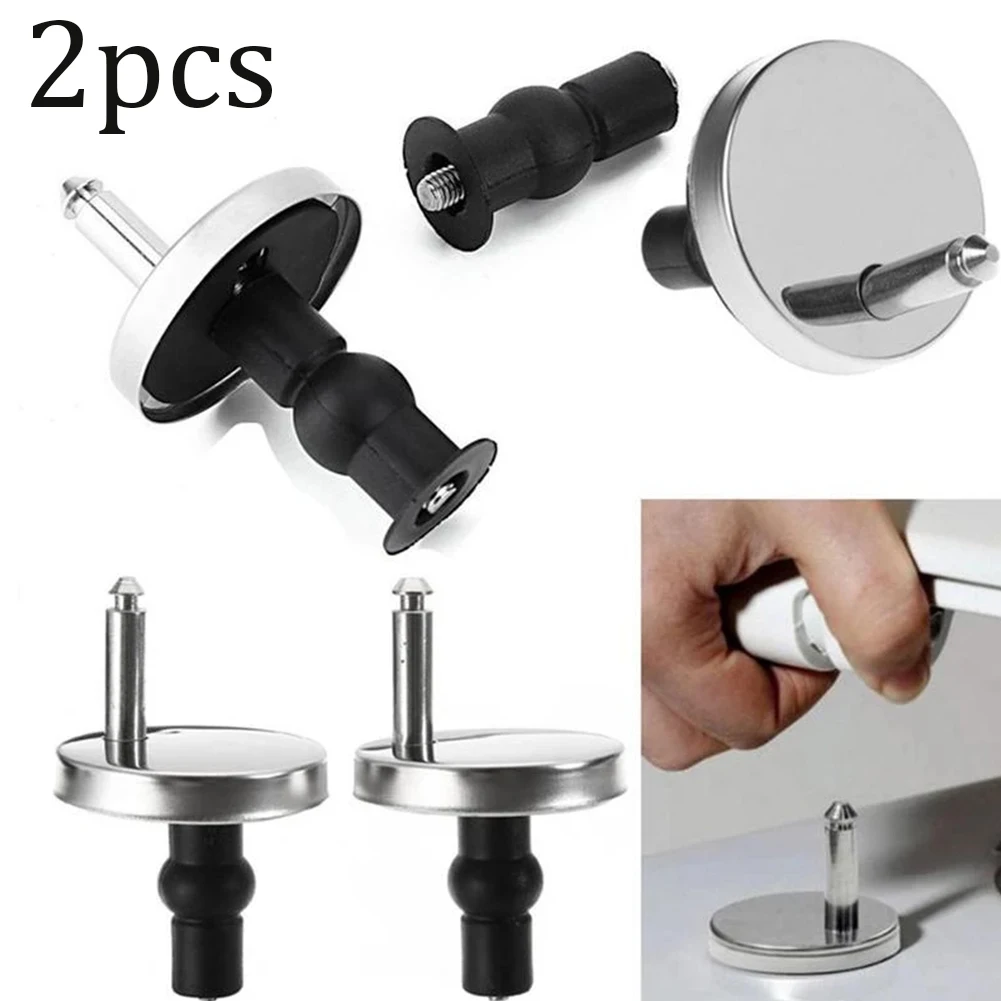 2er-Pack Toilettensitzscharniere aus Edelstahl, Ersatzscharniere mit Schnellmontage, robustes Scharnierpaar, Scharnierschraube, Toilettenzubehör, Hardware – Detail 2