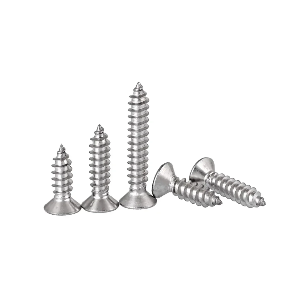 

304 Stainless Steel Countersunk Cross Groove Extended Pointed Self Tapping Screw Switch Socket Panel Installation Screw M4M5