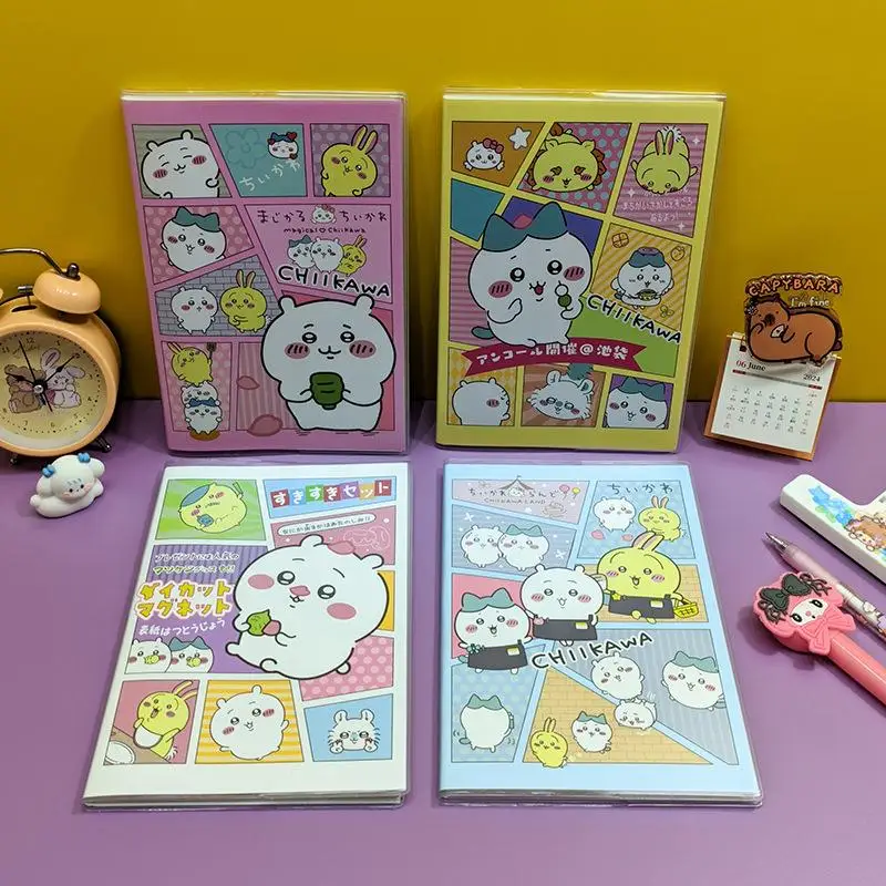 4Pcs/set Kawaii Cartoon Chikawa Notebook Cute Anime Hachiware Usagi A5 Students Colored Pages Diary Notepad Stationery Gift