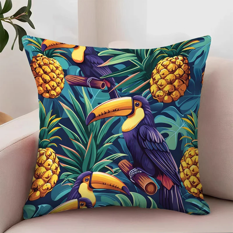 

Cute Parrot Cushion Cover 45*45 Covers for Bed Pillows Decorative Pillow Cover 45x45 Pillowcase 40x40 Home Decor Cushions Cases