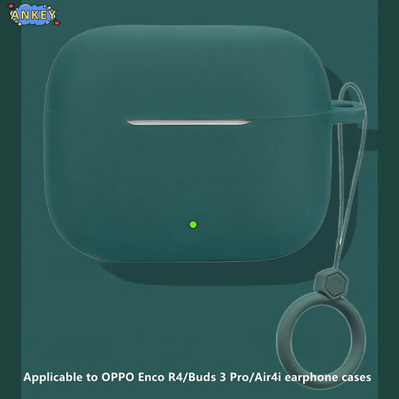 

for OPPO Enco Buds3 Pro Air4i R4 Silicone Cases With Hook Protective Shockproof Wireless Earphone Cover carrying ring