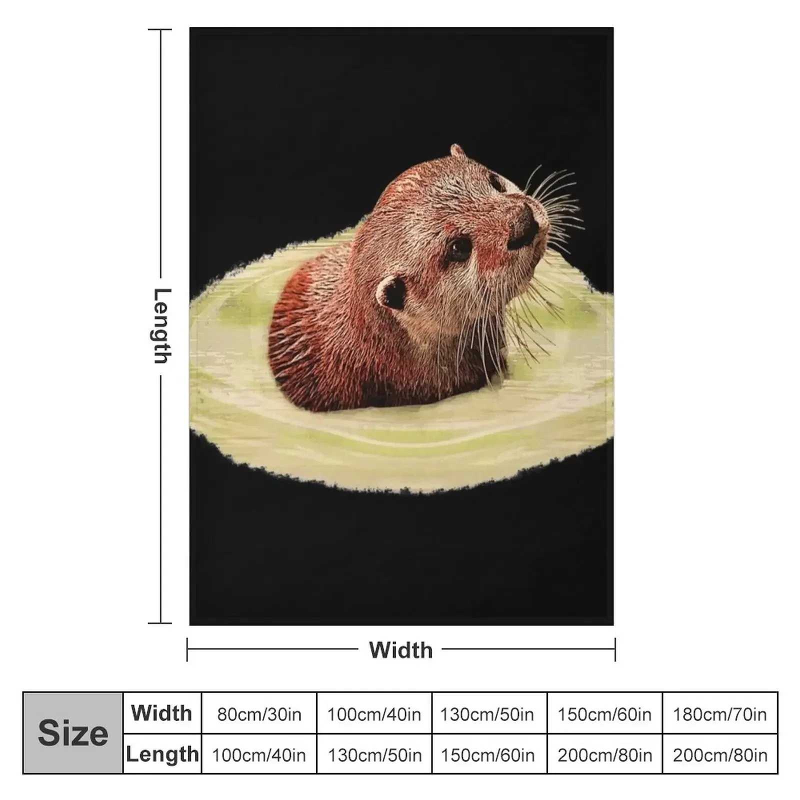 Otter canvas pattern, animal lover outfits, adorable ottershirts Throw Blanket Furry Thins funny gift Thin Blankets