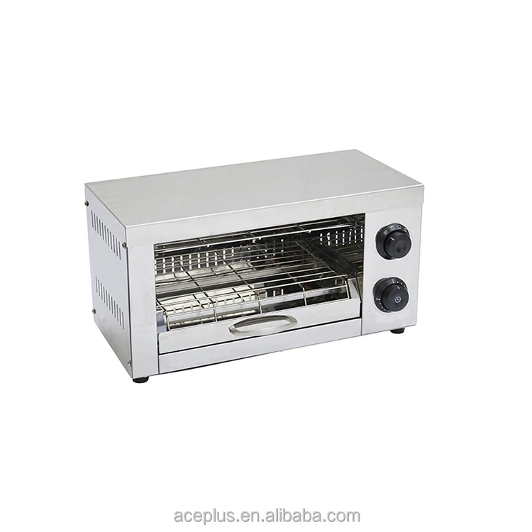 เครื่องทำแซนวิชขนมปังไฟฟ้าเชิงพาณิชย์ สแตนเลส 2 แหนบ พร้อมใบรับรอง CE