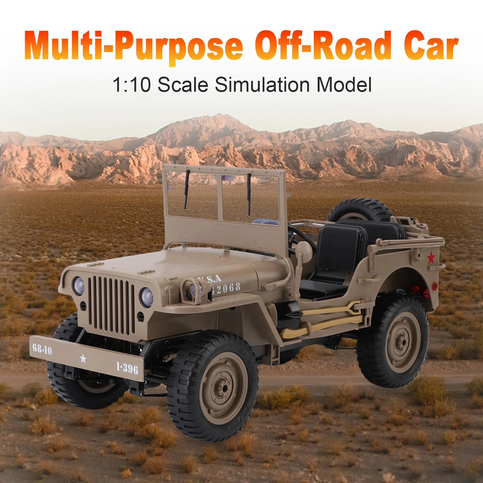 

【New】Kids Toys Remote Control Car 2.4Ghz 4WD Off Road Vehicle with Lights 1:10 All Terrain Electric for Adult Kid Boy Cars