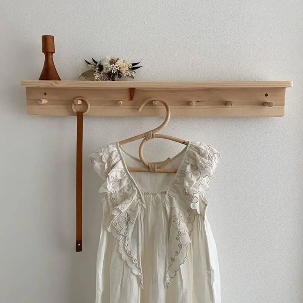 

Rattan Kids Hanger Storage Solution Clothes Rack Home Supplies Wardrobe ganization Baby Clothes Hanger