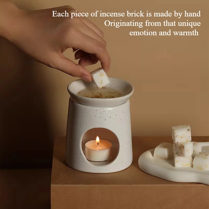 Cedarwood Osmanthus Fragrance Wax Block Ambient-scent Incense Burner Candle Brick Yoga Aromatherapy Room Study Room Bedroom