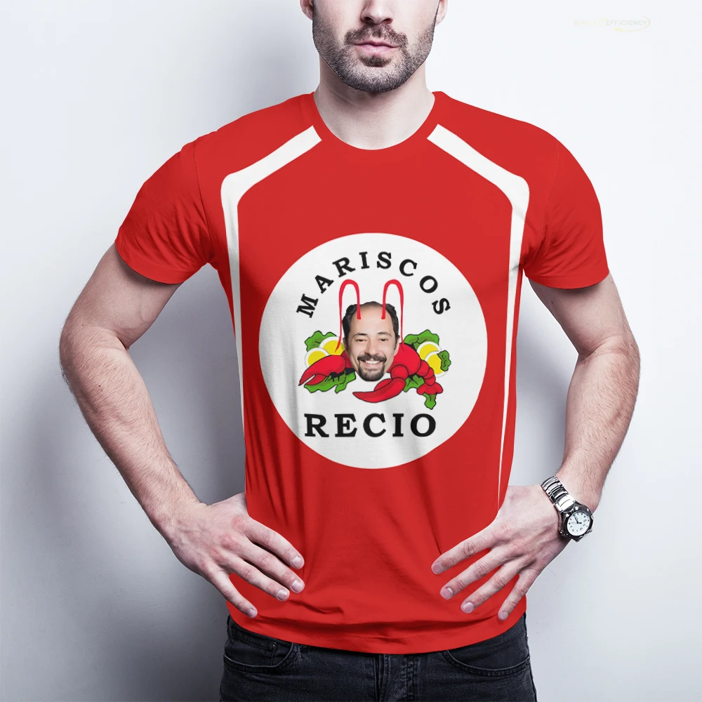 أزياء الرجال المأكولات البحرية الروبيان طباعة الرياضة قصيرة الأكمام تي شيرت الصيف عارضة فضفاض تي شيرت هدية الكريسماس حزب مخصص المحملة الأعلى #2