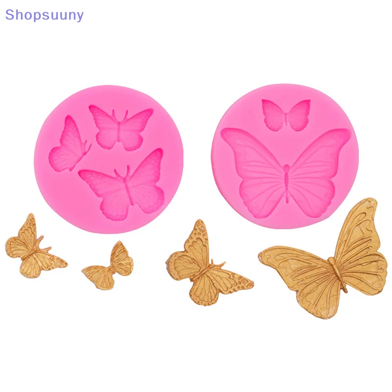 [SU]1Pc Butterfly Silicone Molds Mini Butterfly Cake Fondant Mold DIY Chocolate Candy Cupcake Topper Decoration Desserts Mold
