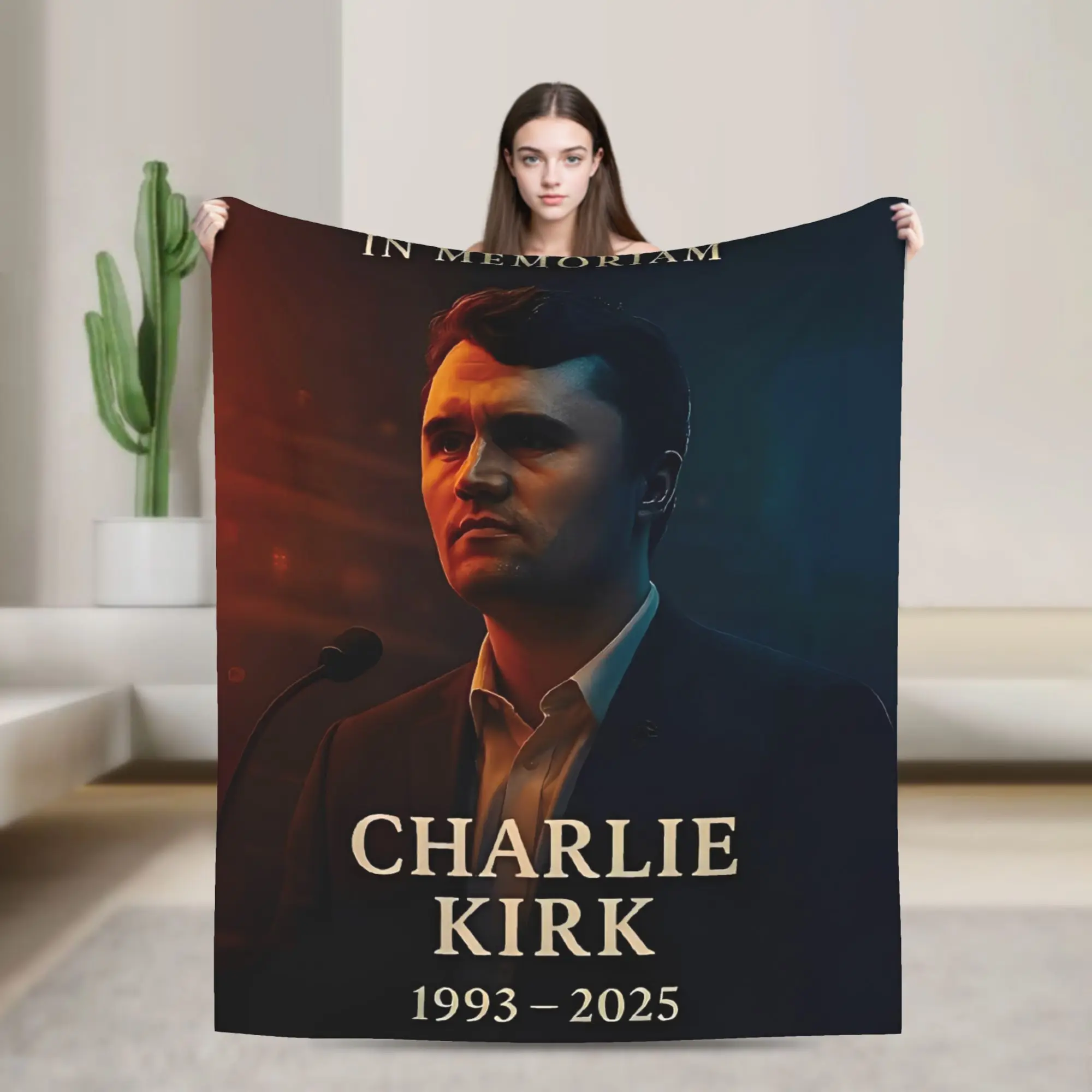 تشارلي كيرك بطانية الموت جودة الفراش الناعمة يلقي الشتاء الطلاب الأريكة كرسي الشارع الاتجاه المفرش #1