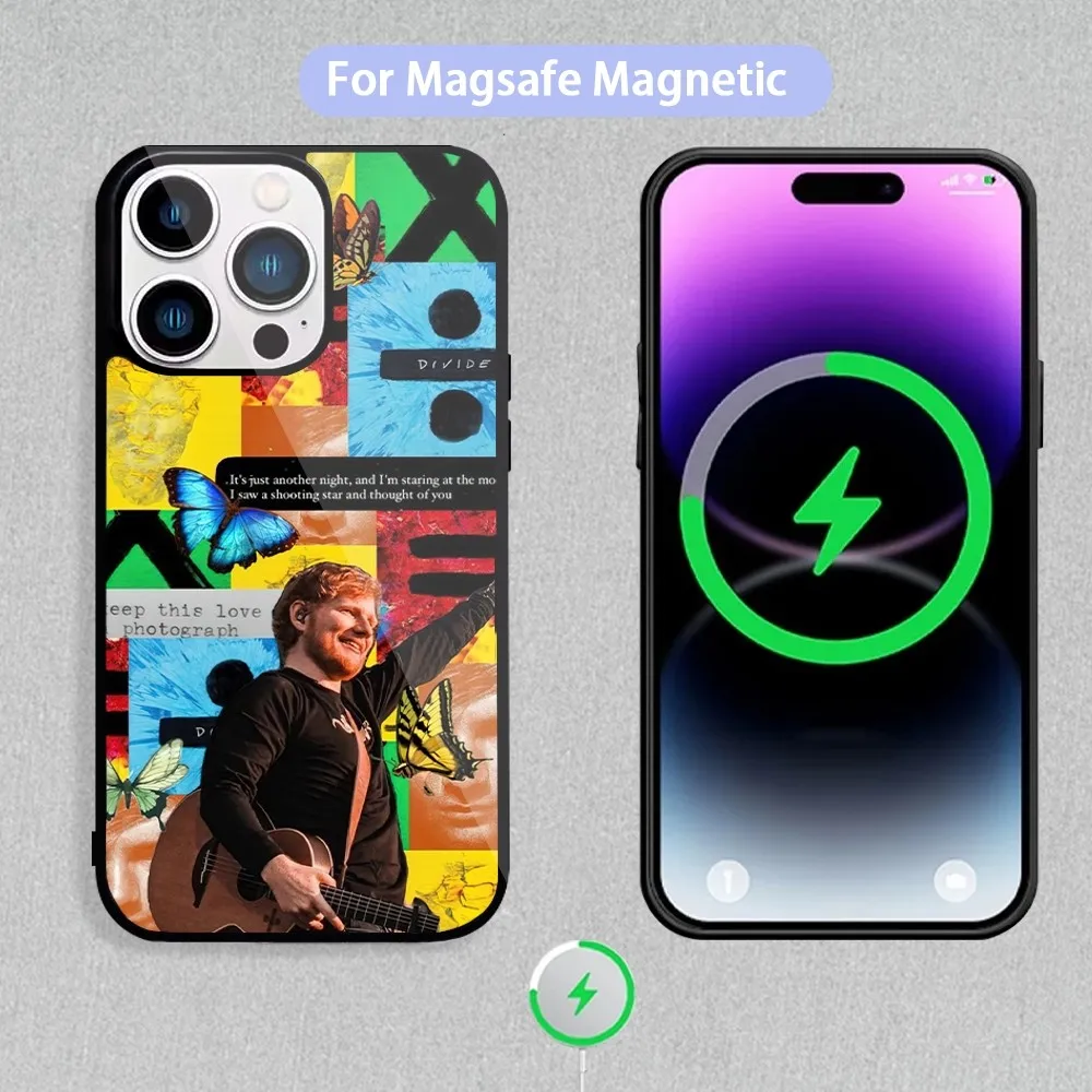 Singer E-Ed S-Sheeran Divide Phone Case For Magnetic Inductive Charging iPhone 11 12 13 14 15 Max Pro Mini Plus Shell