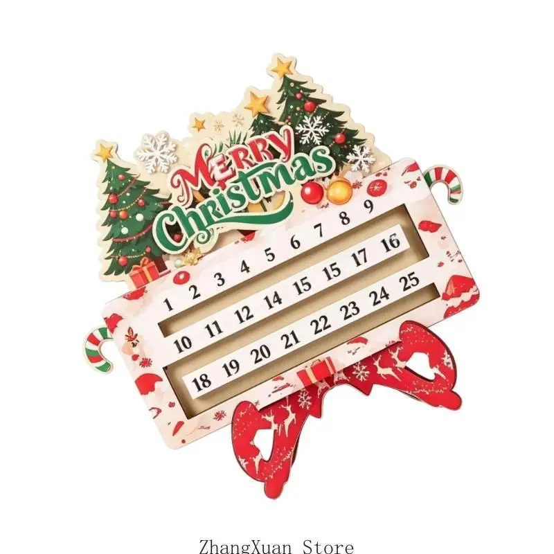 Feiertags-Adventskalender, Holz-Adventskalender für Tischdekoration, 3 x – Detail 10