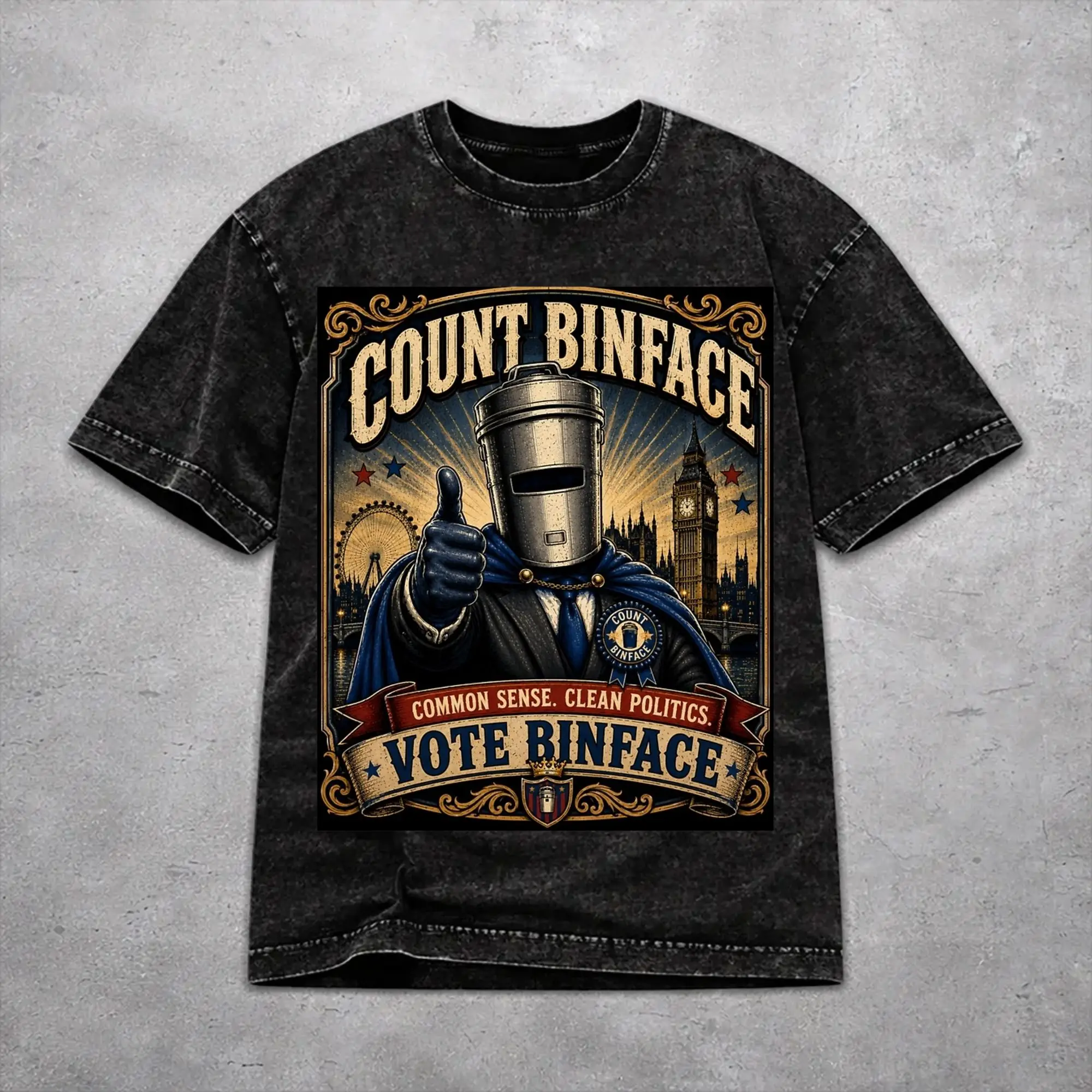 Vote Count Binface For Prime Minister  Shirt Harajuku Style For Men Women Cotton Tee Shirts Clothing