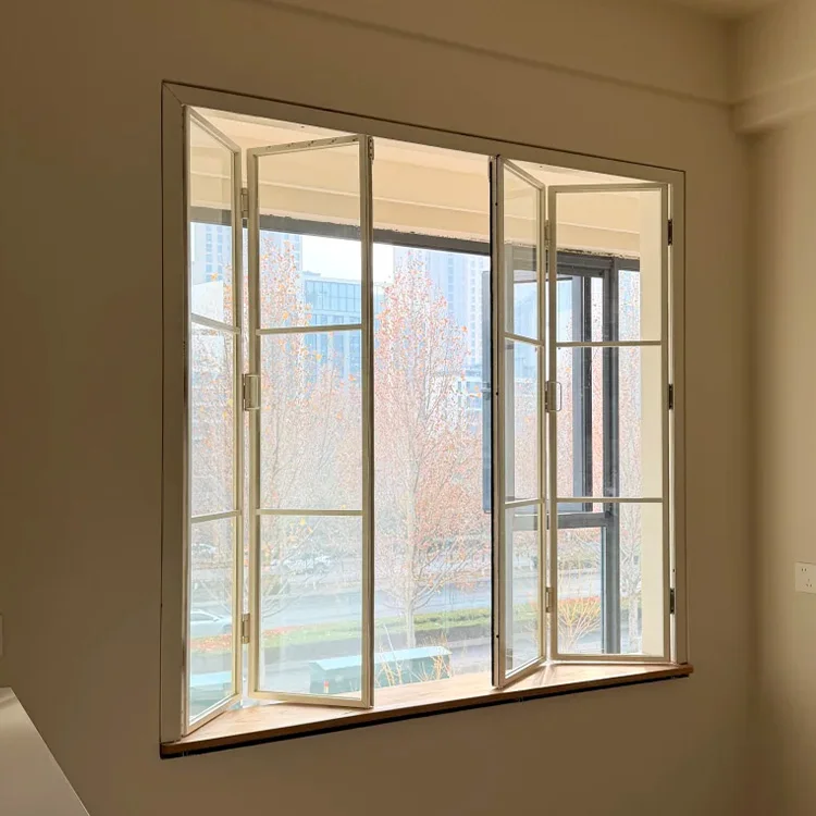 Customized Aluminum Alloy Folding Window Doors Stainless Steel Modern Design Soundproof UV Protection Kitchen Use 5-Year