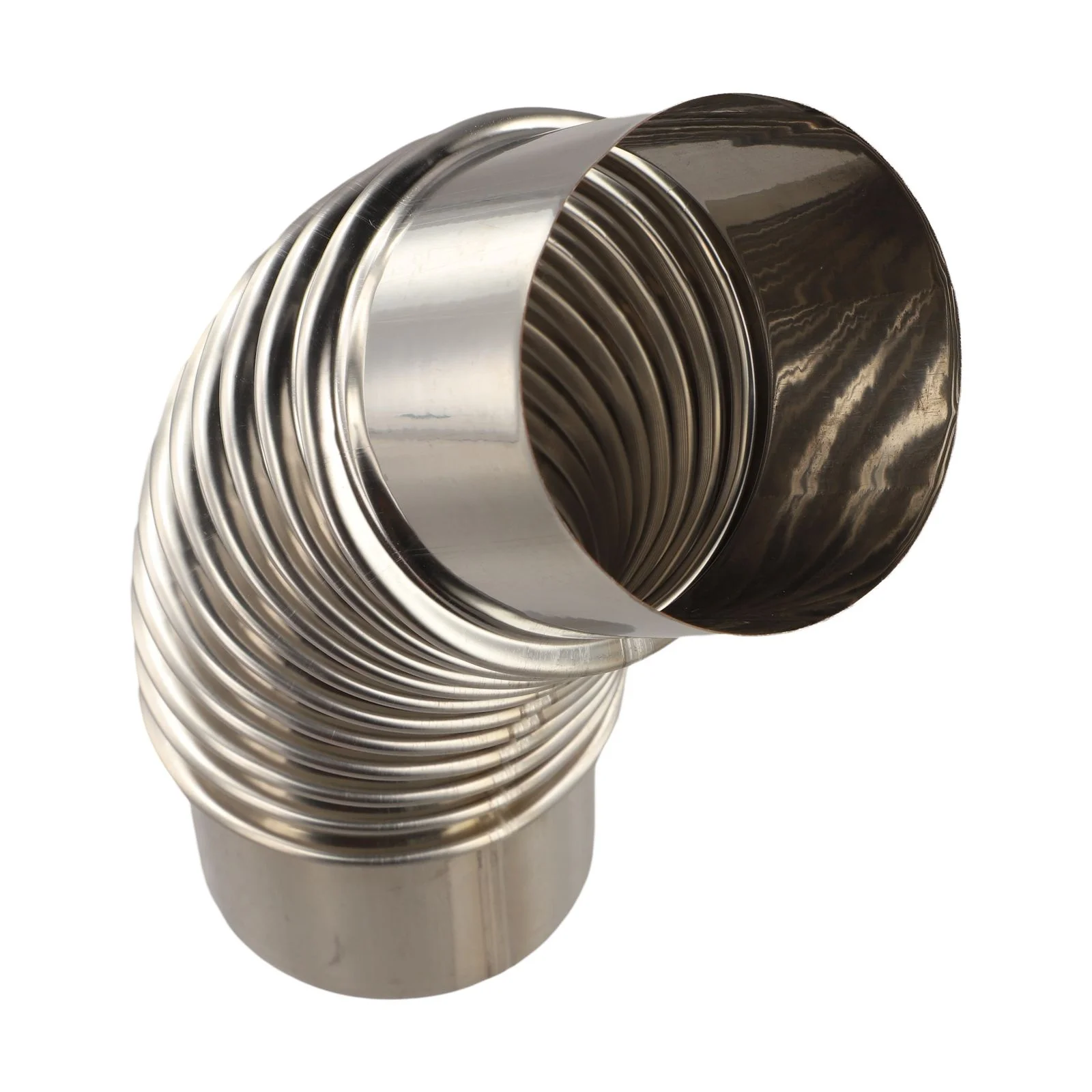 45 Degree Stainless Steel Elbow Pipe Insert for Chimney Systems with Rust Resistant Construction for Camping and Outdoor Stoves