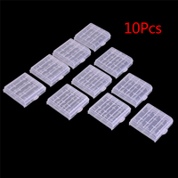 10x Plastic Case Holder Storage Box Cover for Rechargeable AA AAA Batteries