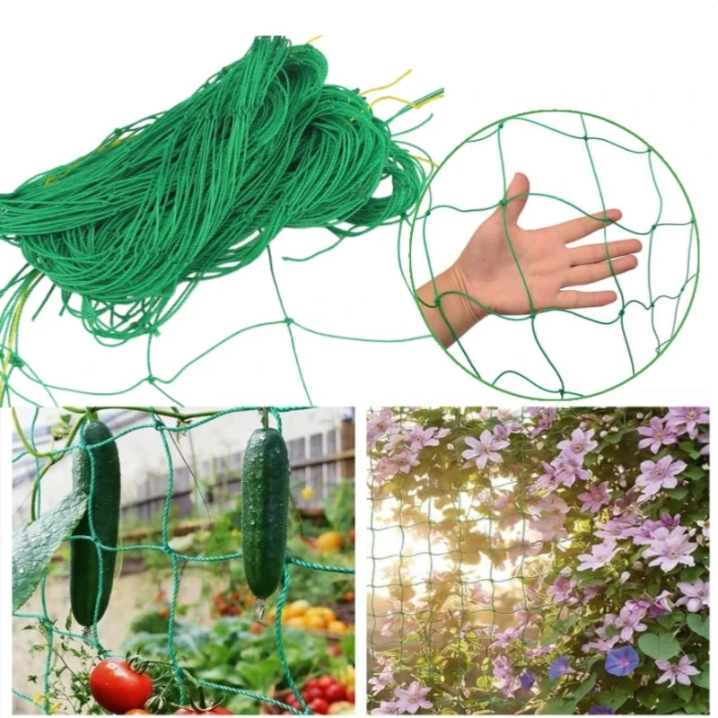 Plant Climbing Netting Heavy Duty Garden Nylon Trellis Mesh for Vegetables Flowers Cucumber Tomato Grape Vine Support 0.9-10M