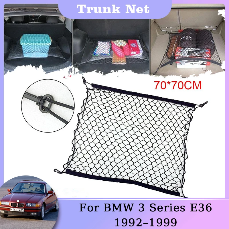 Trunk Storage Net For BMW 3 Series E36 1992 1993 1994 1995 1996 1997 1998 1999 Nylon Mesh Car Rear Luggage Organizer Accessories