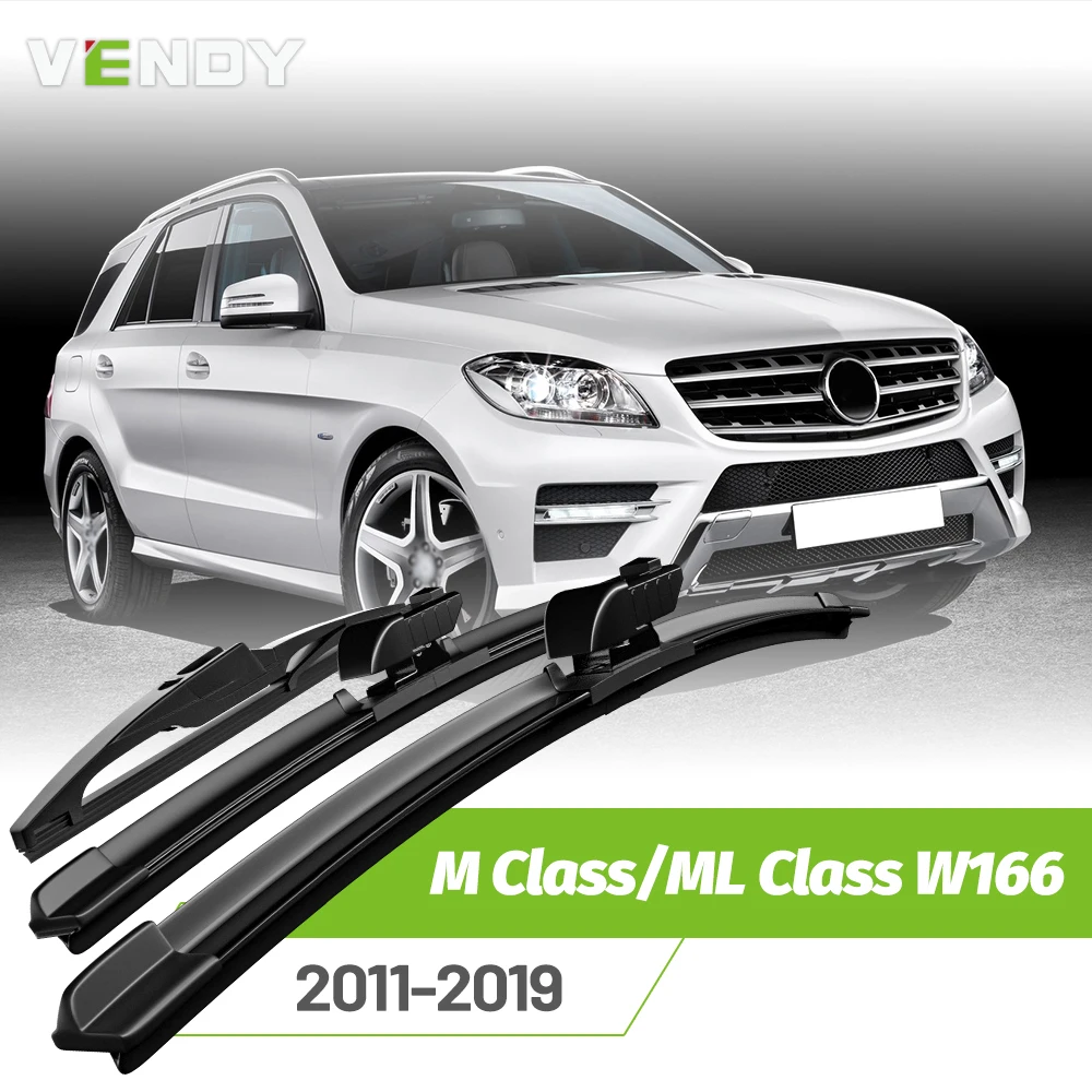 

Front & Rear Wiper Blades Set For Mercedes-Benz M Class/ML Class W166 2011-2019 Windshield Window Rain Brushes 26"+24"+12"
