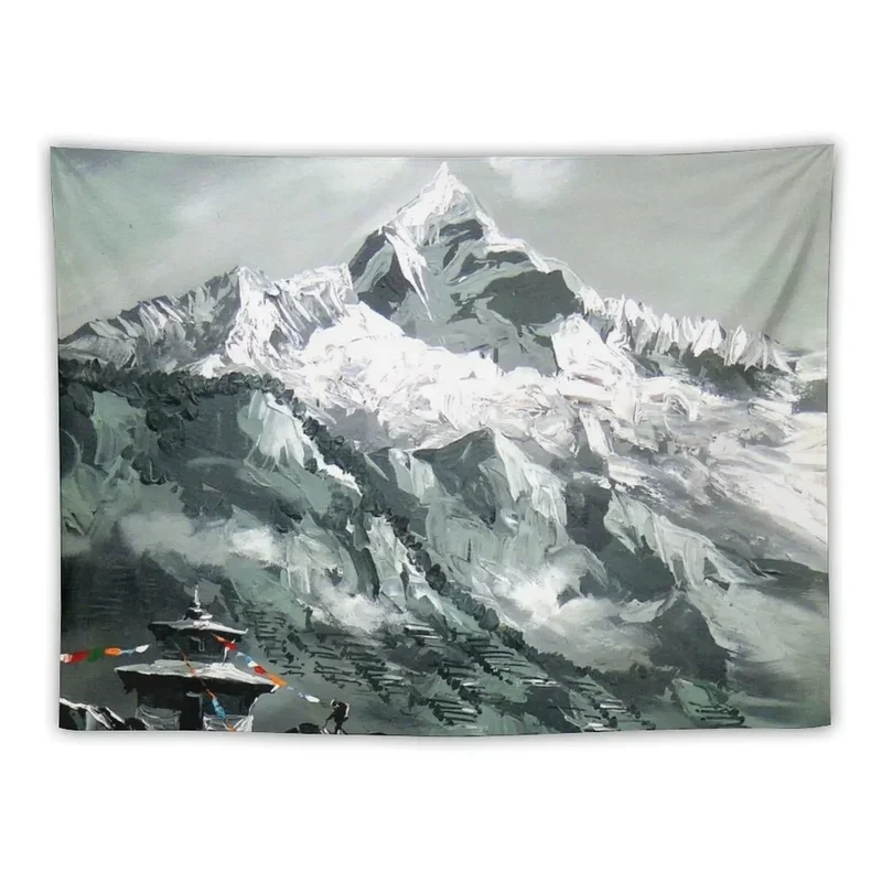 Panoramic view mountain Everest tapestry wallpaper for room room aesthetic decor aesthetic tapestry for bedroom