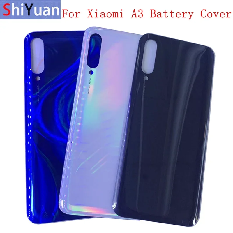 Задняя крышка корпуса для Xiaomi Mi A3 M1906F9SH M1906F9SI крышка аккумулятора гладкая кожа с клейкой наклейкой