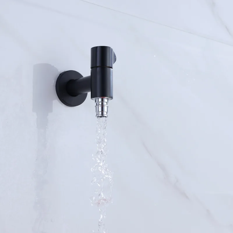 Swing Single Cold Faucet Wall Mounted Bathroom Hardware Mop Pool Water Tap with 1/2