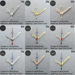 Watch hands Watch pointer green luminous pointer for NH35/NH36 hands watch accessories replacement parts watch needle set