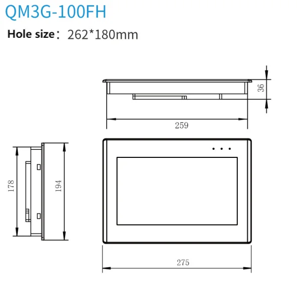 Coolmay 10.1 Inch HMI PLC Touch Screen QM3G-100FH Digital Programmable Logic Controller All-in-one machine 30 relay outputs