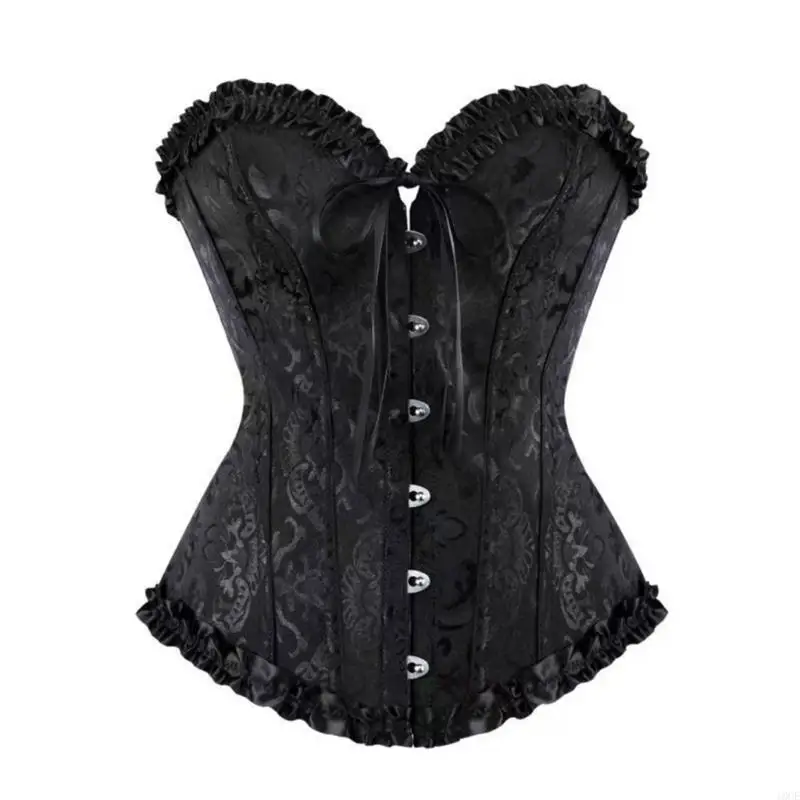 

Корсет с регулируемой талией, топ с полной поддержкой груди, нейлоновый бюстье, женский готический корсет, корректирующее белье