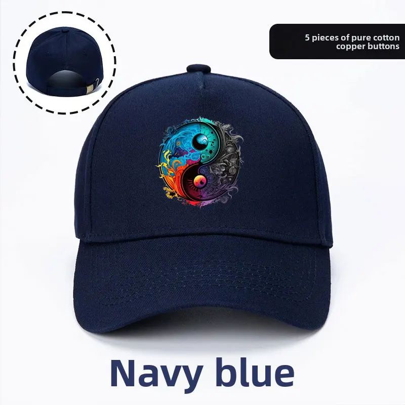 Summer Colorful Yin-Yang Printed Baseball Cap Unisex Adjustable Men Women Sport Trucker Hat Quality Personalized Caps