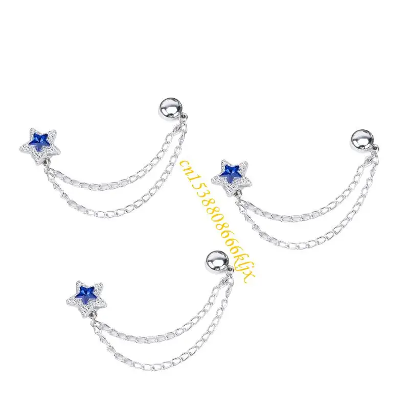 Magnetische Schnappkette für die Kleidung Saum Fixierung Hochleistungslegierungskonstruktion kompatibler blaues Akzent -Styling