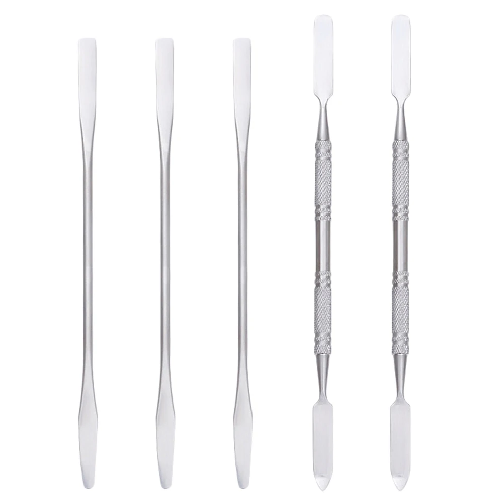 

5Pcs Stainless Steel Palette Stick Compact Stirring Rod Professional Manicure Tools Makeup Application Cosmetics Mixing Tool