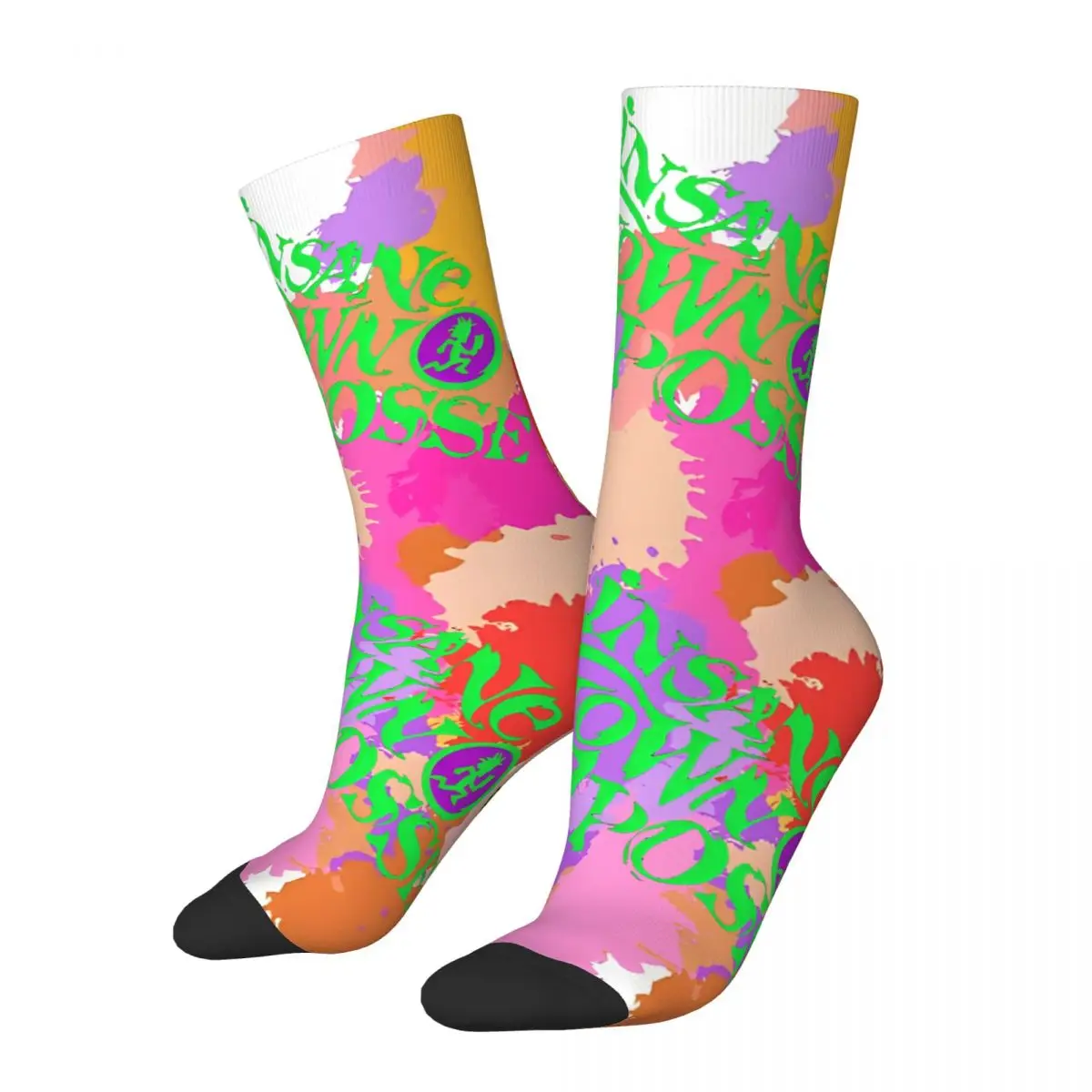 Colorful Men's Socks Retro Harajuku Insane Clown Posse Street Style Novelty Casual Crew Sock