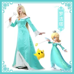 Anime Super Galaxy Princess Rosalina Princess Rosalina Cosplay Costume Set Dress Headwear Suit Halloween Prop